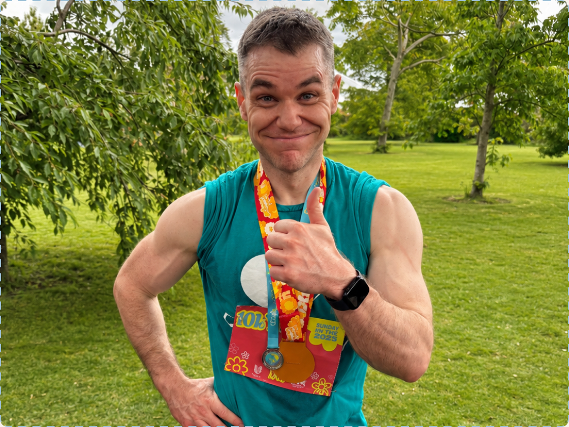 Dr Lampkin taking part in a charity fundraising event for Clatterbridge Cancer Charity